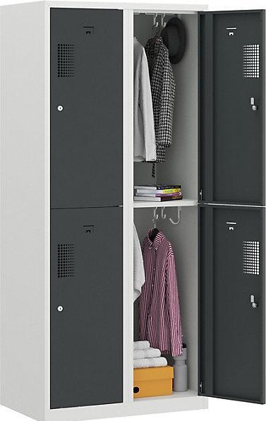 Actual product image eurokraft basic Locker, 4 compartments, width 800 mm (80 cm, 180 cm)