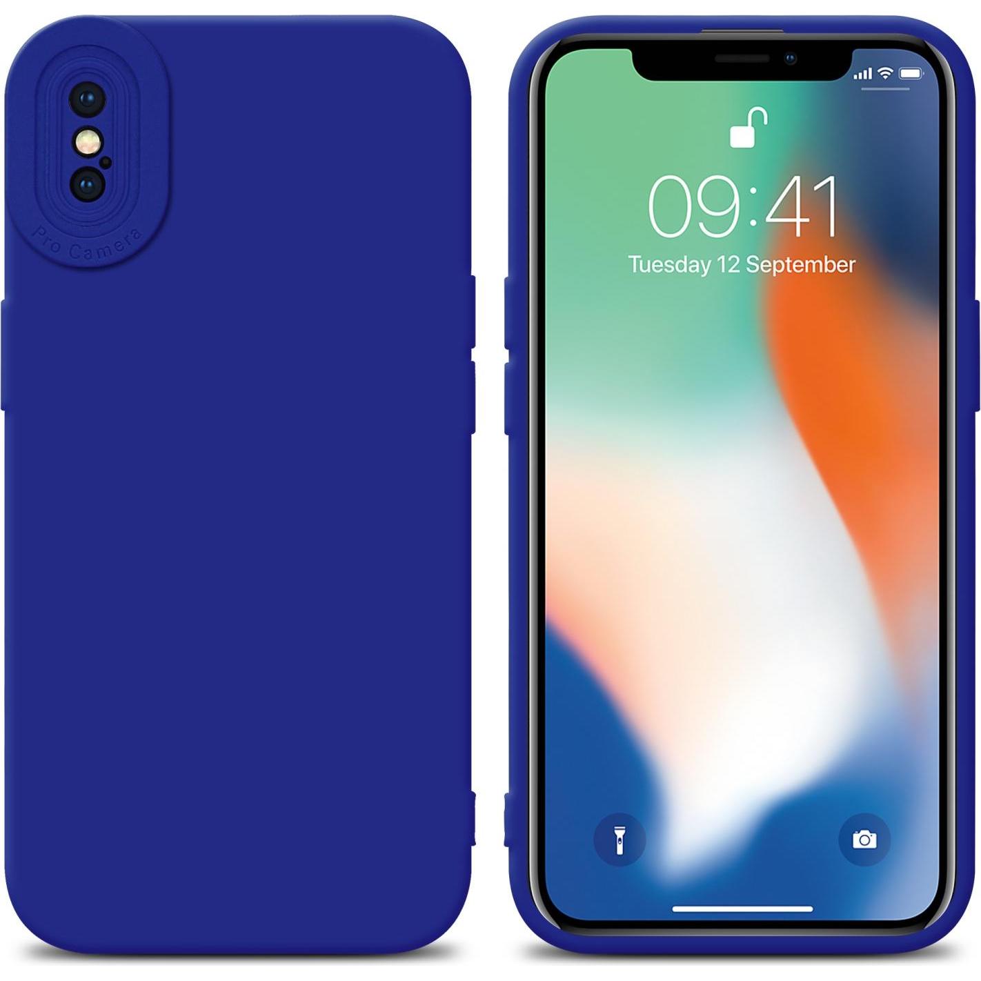 Cadorabo Hülle für Apple iPhone X / XS im TPU Fluid LM162 Style (Apple iPhone X), Smartphone Hülle, Blau