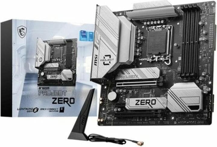 Produktbild MSI B760M PROJECT ZERO (LGA 1700, Intel B760, mATX)