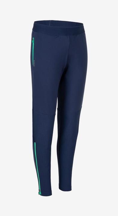 Produktbild Kiprun Laufhose Kinder warm mit Reissverschluss - Warm 900 dunkelblau/grün