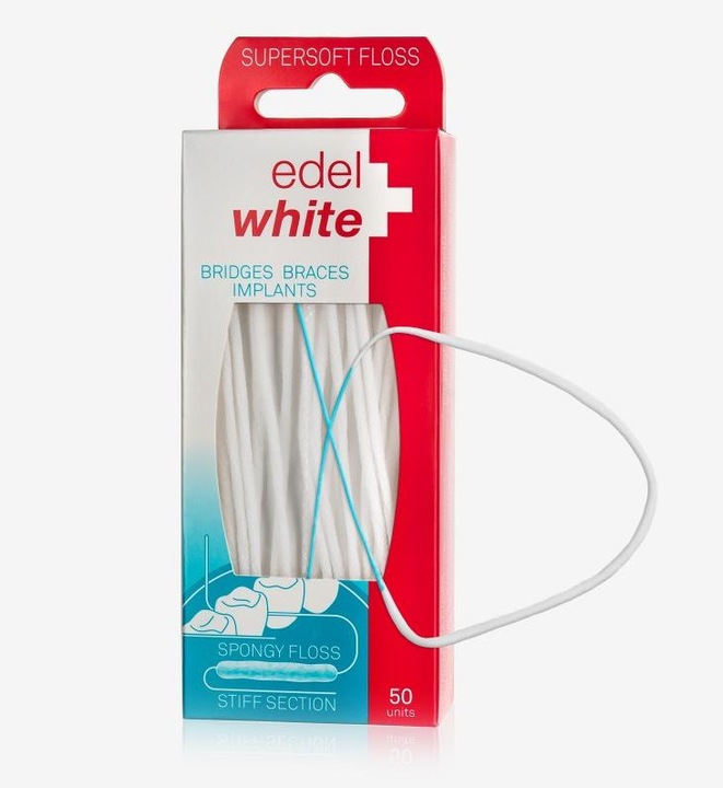 Actual product image Edel + White Supersoft Floss dental floss 50 strands