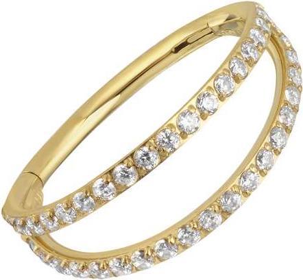 Bijouteria Ohrpiercing (Titan, Kristall, PVD Beschichtung (goldfarben))