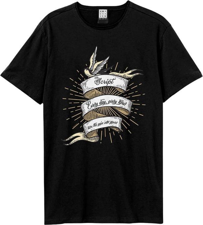 Actual product image Amplified Unisex Adult Tattoo The Script T-Shirt (XL)