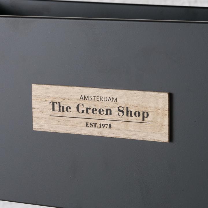 Produktbild Boltze Home Pflanzentopfhalter Zora 50 x 21 x 57 cm, Natur/Schwarz (21 cm)