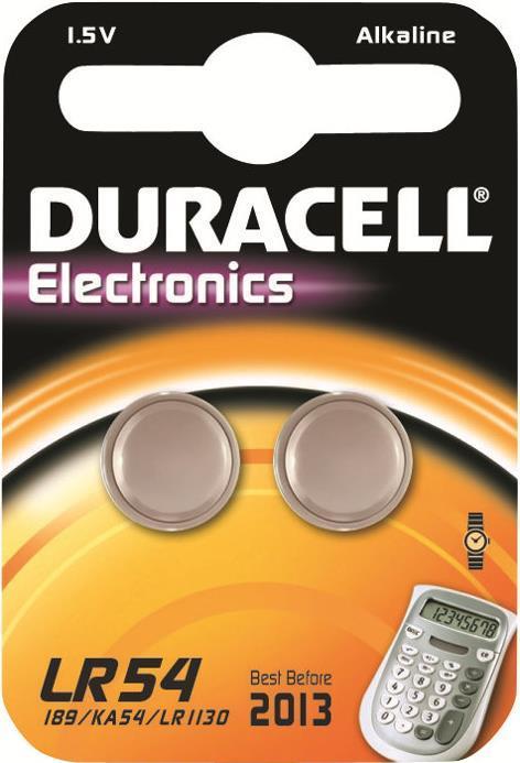 Actual product image Duracell Electronics (2 pcs., AG10 / LR54 / LR1130 / V10GA, 65 mAh)
