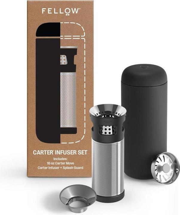 Actual product image Fellow Carter Infuser-Set - Carter Move Becher Schwarz 473 ml + Carter Infuser