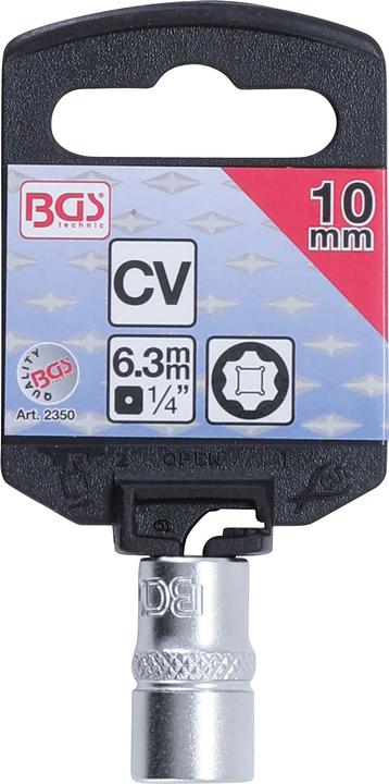 Actual product image BGS Socket, Super Lock | 6.3 mm (1/4") Drive | 10 mm (10 mm)