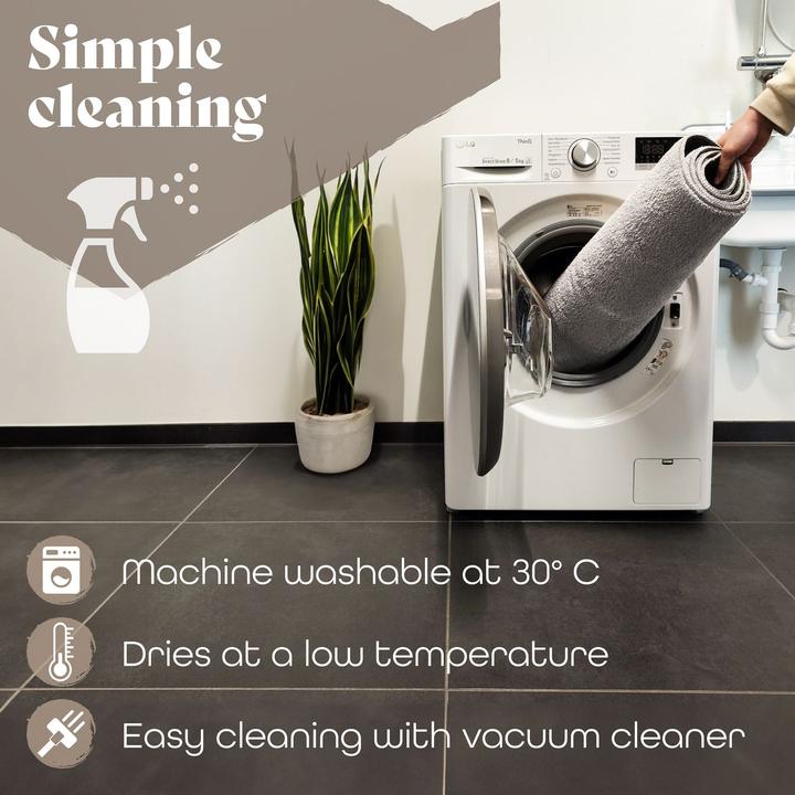 Produktbild TT Home Wohnzimmer Kurzflor Einfarbig Modernes Design Waschbar (280 x 200 cm)