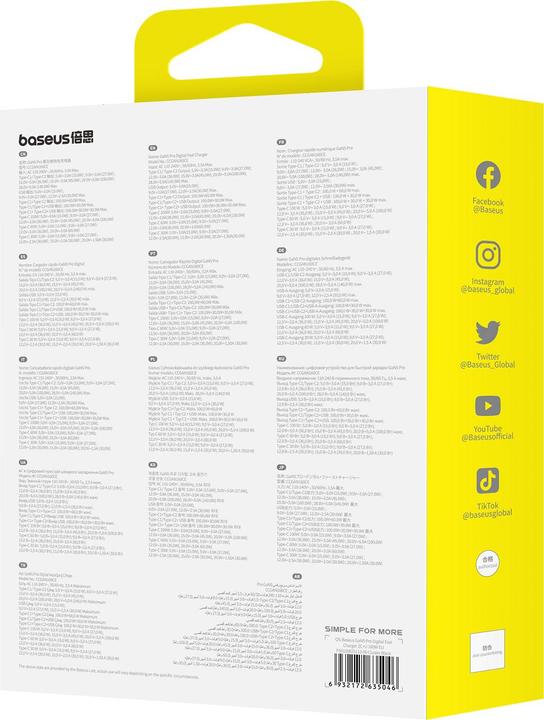 Produktbild Baseus Wall charger GaN5 Pro 2xUSB-C + USB, 160W (black) (160 W, 3 Ports)