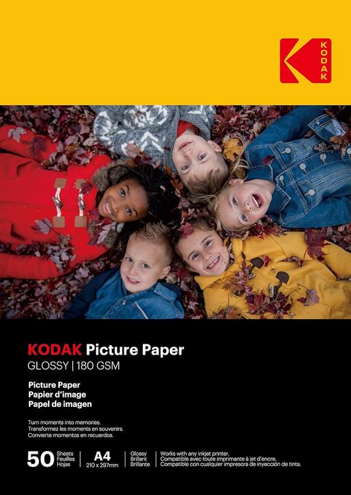 Actual product image Kodak 180gsm 9.1 mil Glossy A4x50 (180 g/m², A4, 50 pcs.)