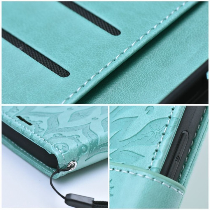 Produktbild Forcell Back panel cover OEM MEZZO Book case for SAMSUNG A13 5G / A04S mandala green (Samsung Galaxy A13 5G, Samsung Galaxy A04S)