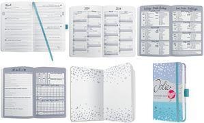 Image du produit Jolie Agenda de poche motif (9,5 x 15 cm, Allemand, Français, Italien, Anglais)
