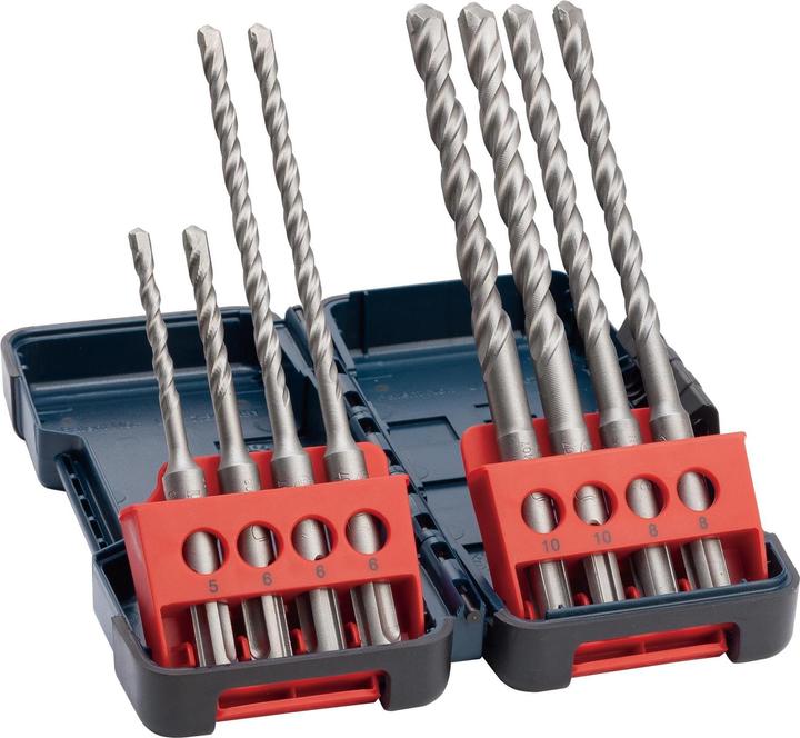 Produktbild Bosch Professional Zubehör 8-teiliges Hammerbohrerset SDS plus-3, Tough Box, 5–10 mm (5,0, 6,0, 8,0)