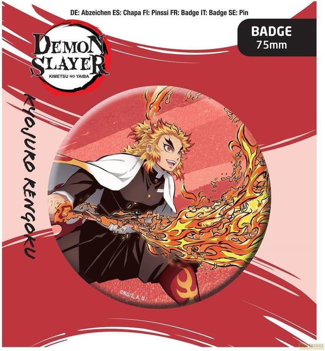 Actual product image POPbuddies Demon Slayer: Kimetsu no Yaiba badge Kyojuro Rengoku
