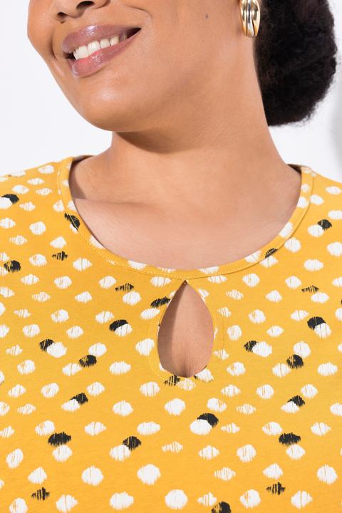 Produktbild Ulla Popken Longshirt, Punkte, A-Linie, Rundhals, 3/4-Arm (58)