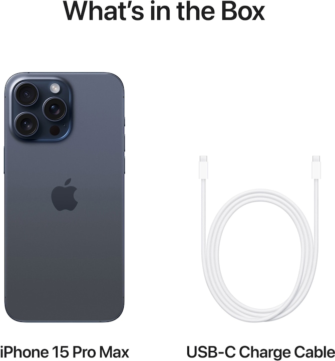 Produktbild Apple iPhone 15 Pro Max (512 GB, Blue Titanium, 6.70", SIM + eSIM, 48 Mpx, 5G)