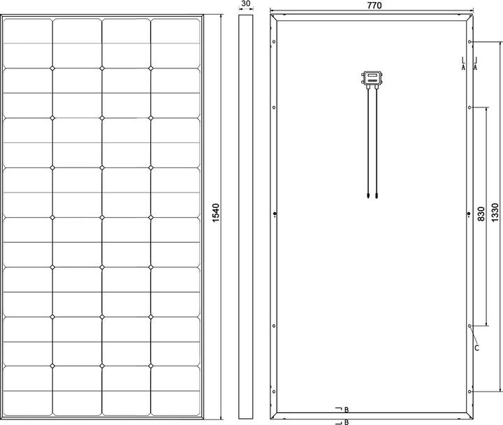 Image du produit Enjoy solar Monokristallines Solarmodul mit HPBC Technologie 230W/12V (230 W, 11 kg)