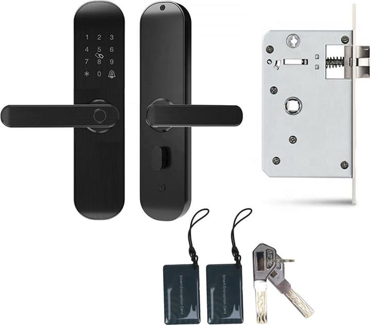 Actual product image PNI Yala Smart Hotel Access SafeHome PTY500BL WiFi, left, access with fingerprint, code, card, lock (Fingerprint, Key, Key card)