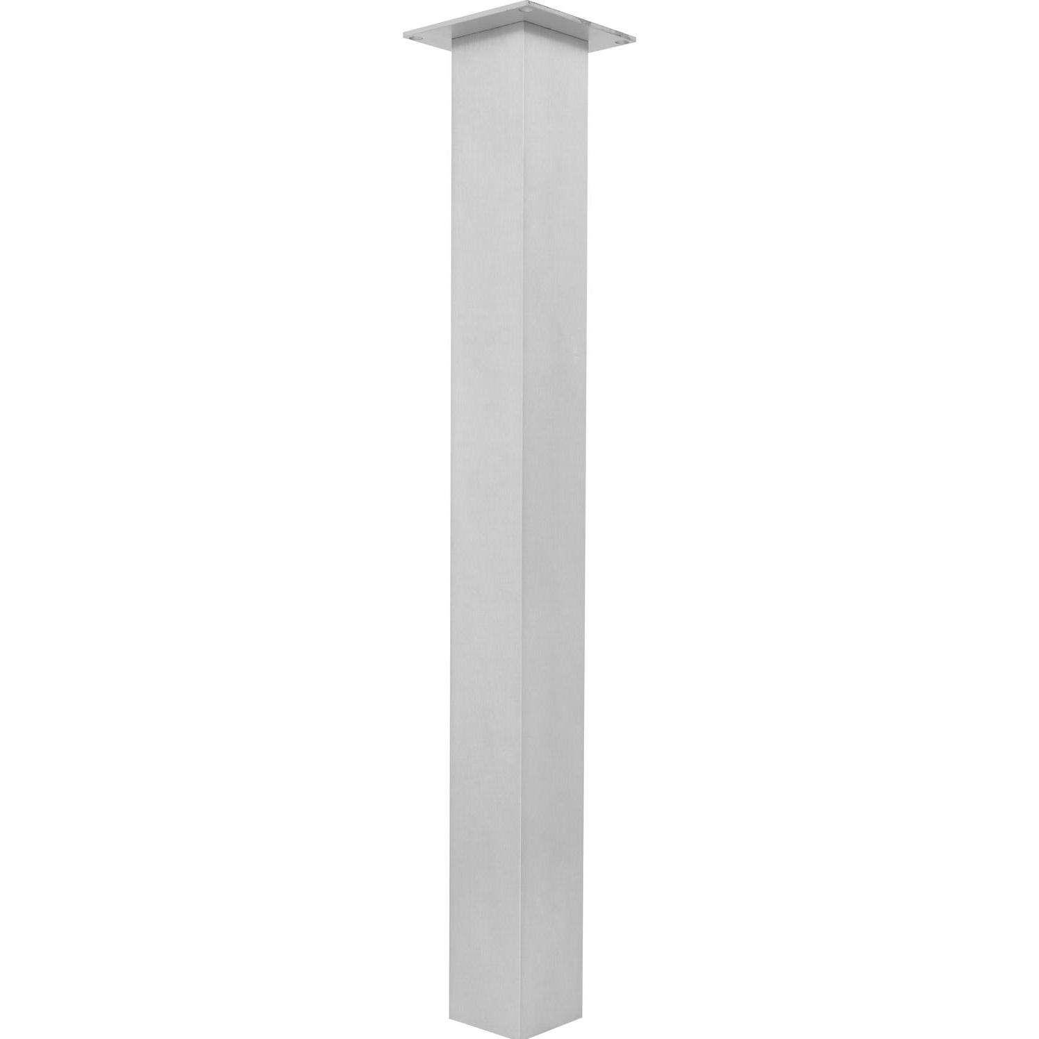 Simausrom, Tischbeine + Tischgestell, Tischfuss 70 x 70 x 420 mm Aluminium gebürstet