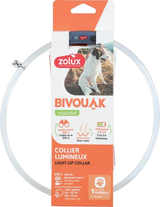 Produktbild Zolux Obroża LED silikonowa BIVOUAK przezro. czer (30, 31, 32, 33, 34, 35, 36, 37, 38, 39, 40, 41, 42, 43, 44, 45, 46, 47, 48, 49, 50, 52, 54, 56, 58, 60, Hund, Allgemein)