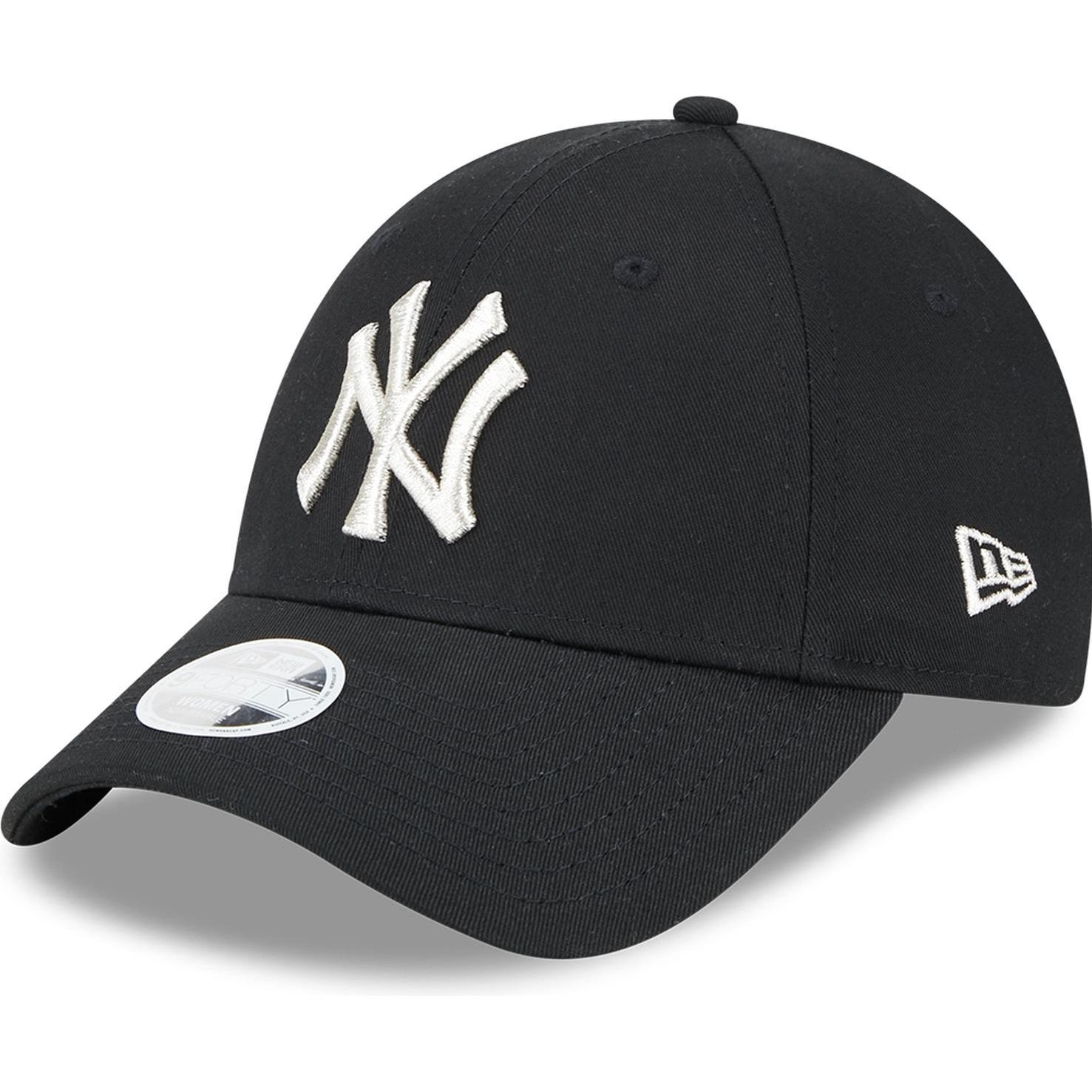 New Era, Damen, Cap, 9Forty Damen Cap - Metallic New York Yankees Schwarz, Schwarz