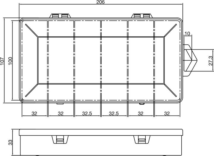 Immagine prodotto InLine Scatola per minuteria, 6 scomparti, dimensioni: 206x107x33mm, bianco