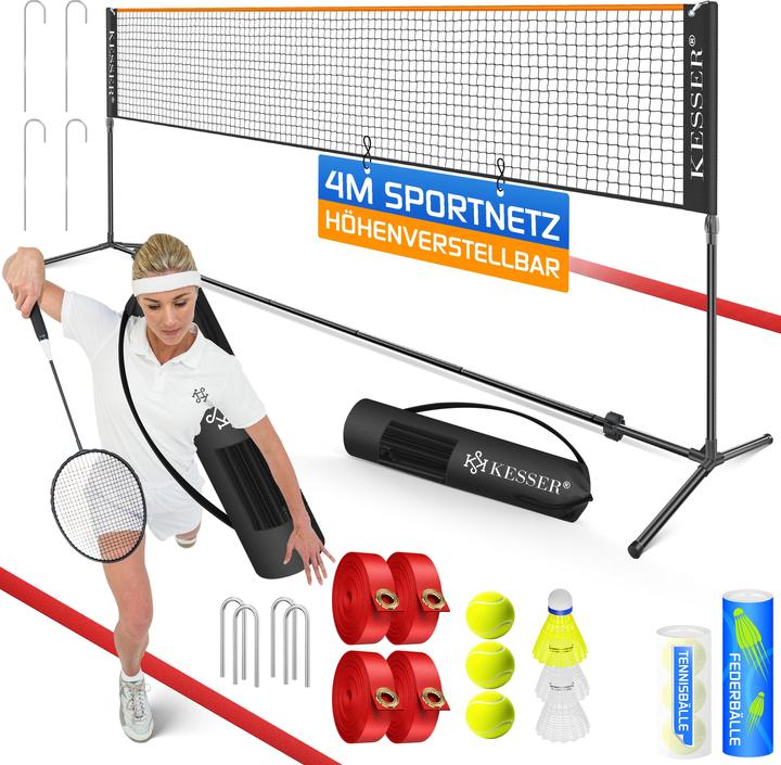 Kesser Badmintonnetz, Tennisnetz 300cm 400cm 500 cm Federball