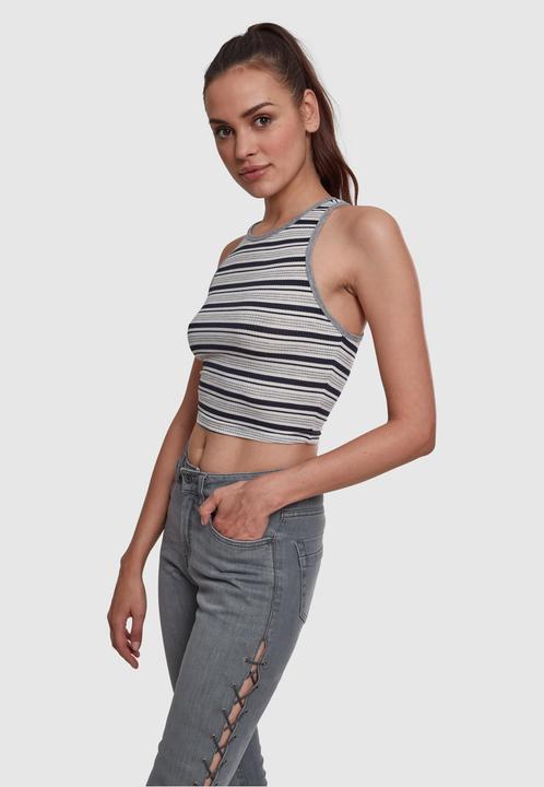 Immagine prodotto Urban Classics Top a strisce a coste per donna (L)