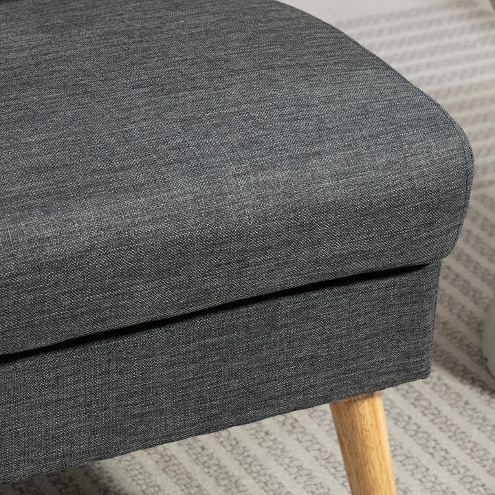 Produktbild Homcom Sofa Polyester, Kautschukholz Dunkelgrau (2-Sitzer)