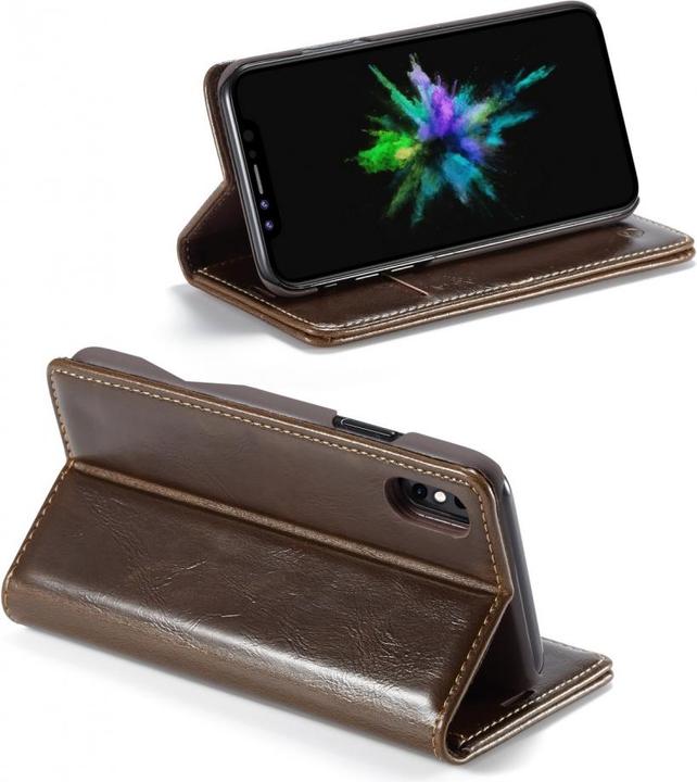 Produktbild Caseme Apple iPhone XS Classic Leder Case Karten Hülle Etui (Apple iPhone XS)