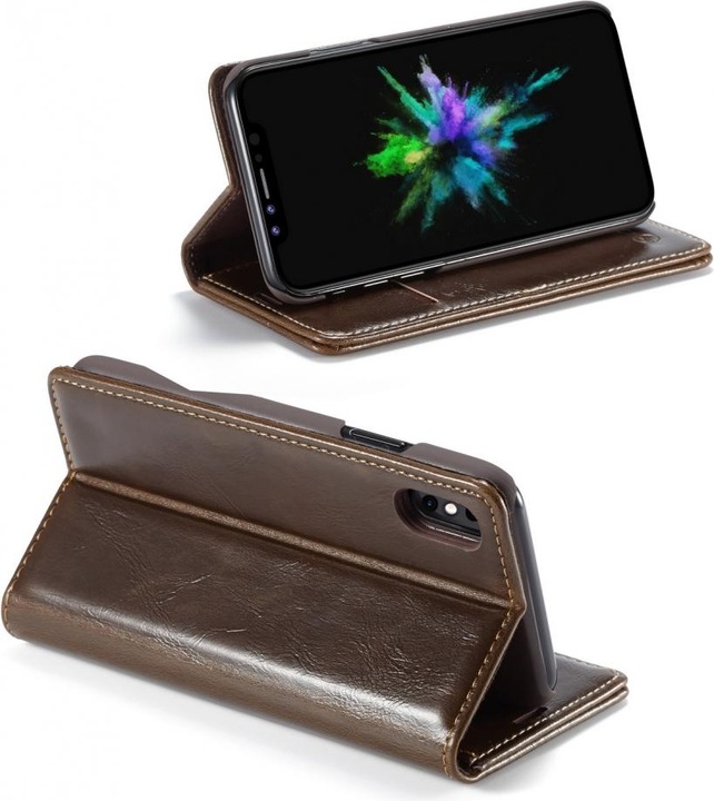 Produktbild Caseme Apple iPhone XS Classic Leder Case Karten Hülle Etui (Apple iPhone XS)