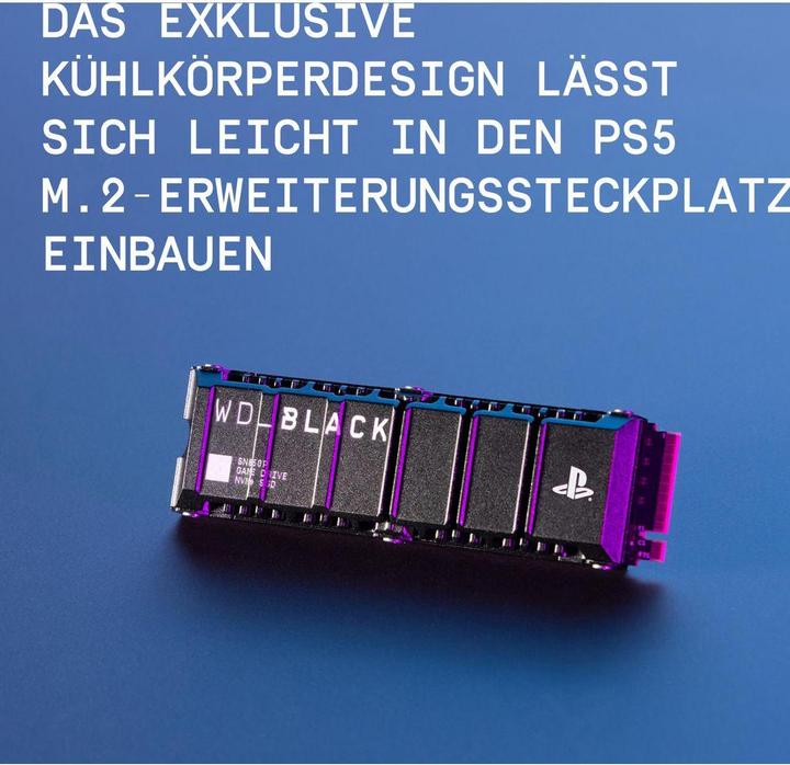 Immagine prodotto WD Black SN850P mit Heatsink für PS5 powered by SANDISK (2000 GB, M.2 2280)