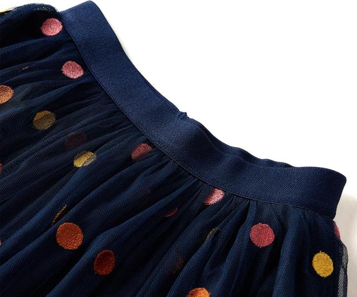 Actual product image VidaXL Children's tulle skirt with dot pattern navy blue 128,Material (128)