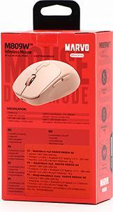 Actual product image Marvo M809W cordless mouse, pastel orange, 1600DPI (Wireless)