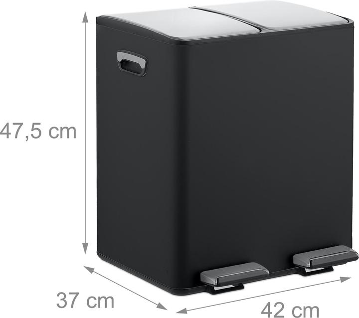 Immagine prodotto Relaxdays Mülleimer Küche 2x 15 Liter (30 l)