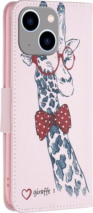 Actual product image Ueli Express iPhone 14 Plus book case Case with card holder Giraffe (Apple iPhone 14 Plus)