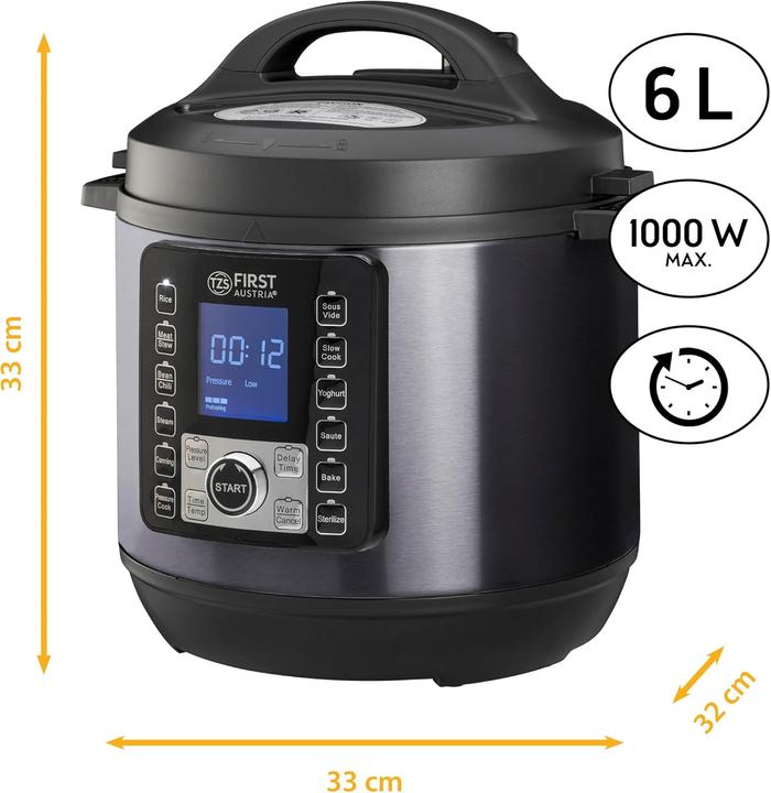 Produktbild TZS First Austria Multikocher mit 12 Programmen