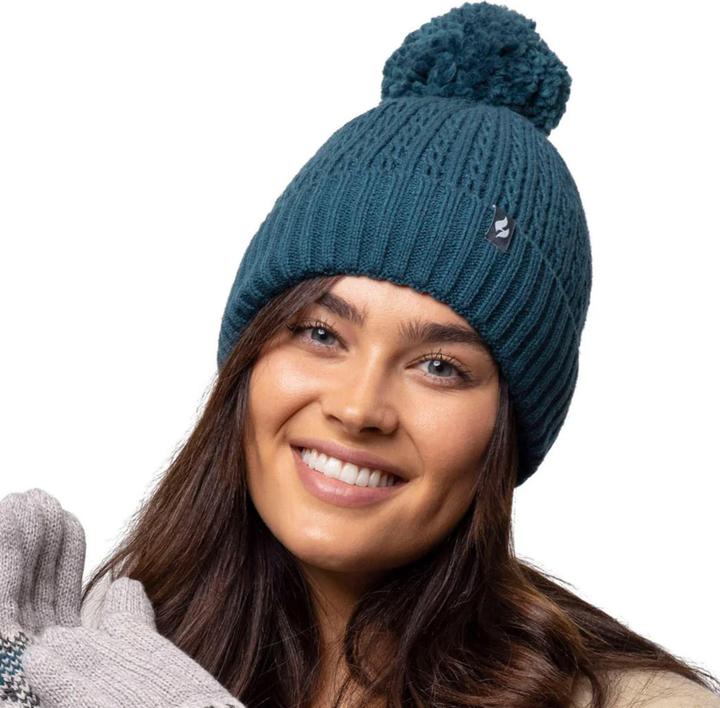 Image du produit Heat Holders Thermo Mütze mit Zopfmuster Stricken | Winter Bommelmütze