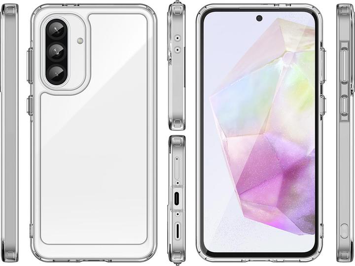 Actual product image Hurtel Outer Space case for Samsung Galaxy A56 Cover with flexible frame - Transparent (Samsung Galaxy A56)