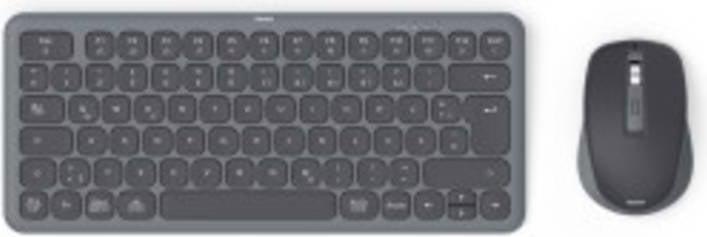 Produktbild Hama Multi-Device-Tastatur-Maus-Set WKM-500 kabellos klein SW QWERTZ DE (DE, Kabellos)