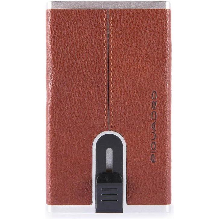 Piquadro, Mannen, Portemonnee, Schwarzes Quadrat RFID, Bruin