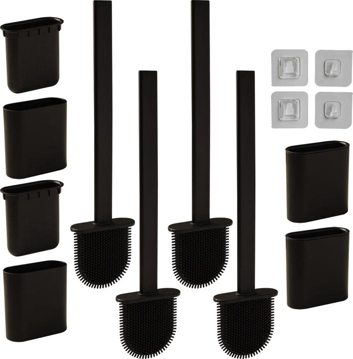 Image du produit Casativo Brosse à WC avec poils en silicone, y compris porte-brosse
