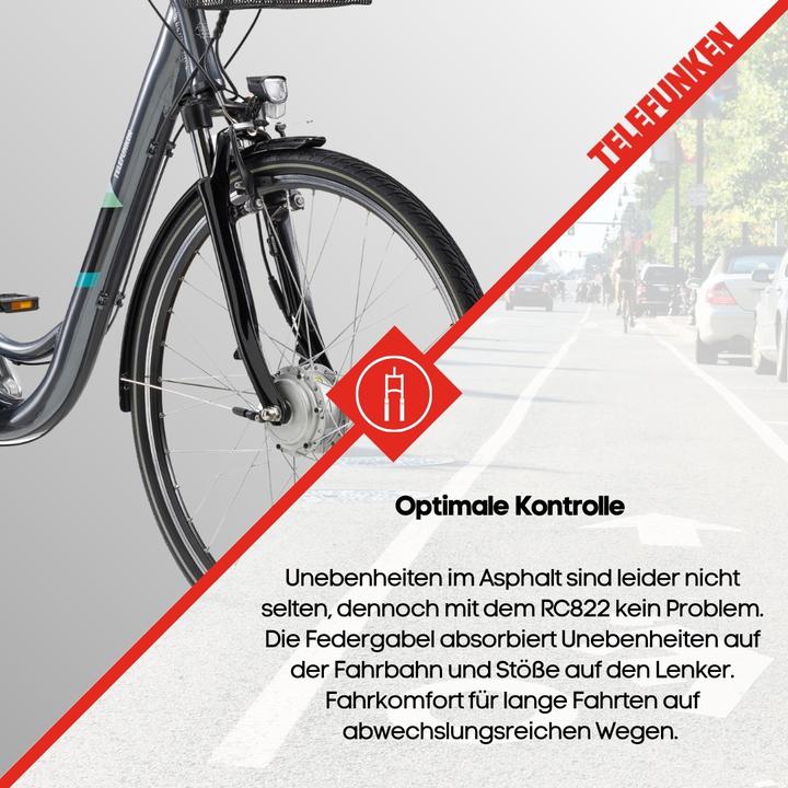 Actual product image Telefunken Multitalent RC822, City E-Bike, Motor power 250 W, Wheel size 28 ", Warranty 24 month(s), Anthracite (49 cm)