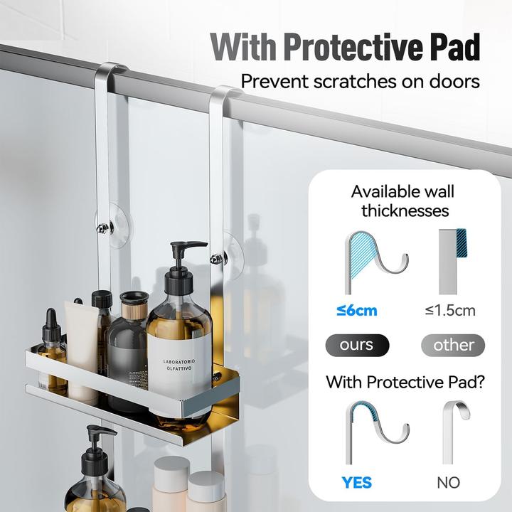 Immagine prodotto Laimew Duschregal ohne Bohren für Glasduschtüren