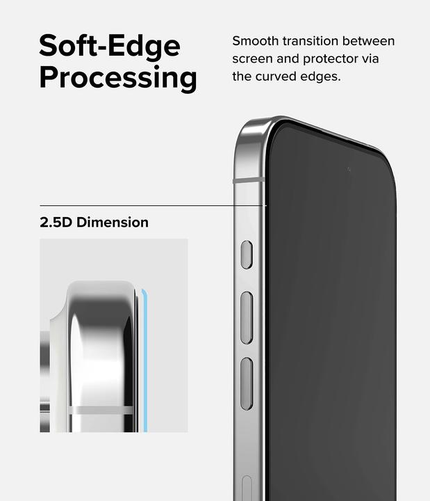 Immagine prodotto Ringke Proteggi schermo iPhone 15 Pro Max Vetro temperato Premium 9H con maschera di installazione (1 Pezzo/i, Apple iPhone 15 Pro Max)