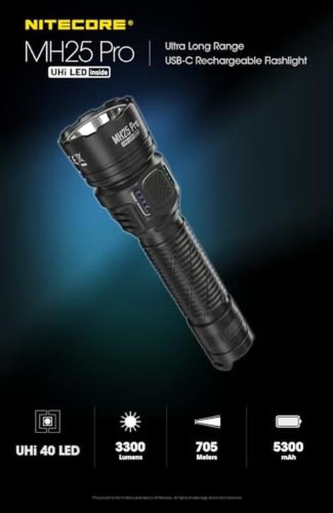 Immagine prodotto Nitecore TORCIA ELETTRICA SERIE MH/3300 LUMEN MH25 PRO (15.36 cm, 3300 lm)