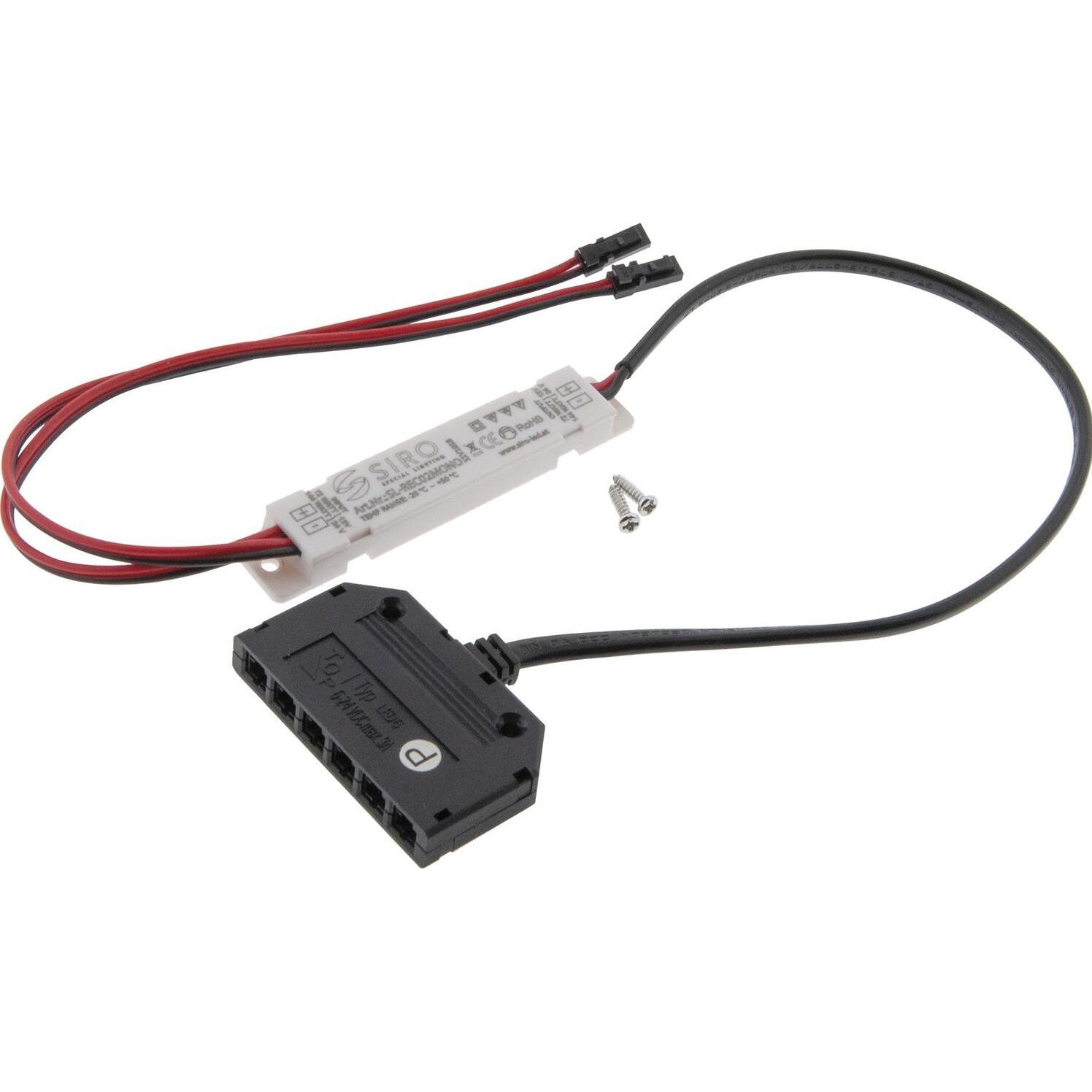 Siro, Zubehör Beleuchtung, Empfänger SL-REC02 MONO 12 V/DC, 72 W mit 6-fach Verteiler