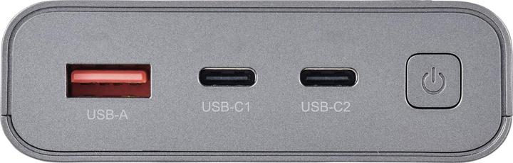 Produktbild Voltcraft PB PD65WLCD-20000 Powerbank 20000 mAh Fast Charge, Power Delivery 2.0 LiPo Grau (metallic (20000 mAh, 74 Wh)