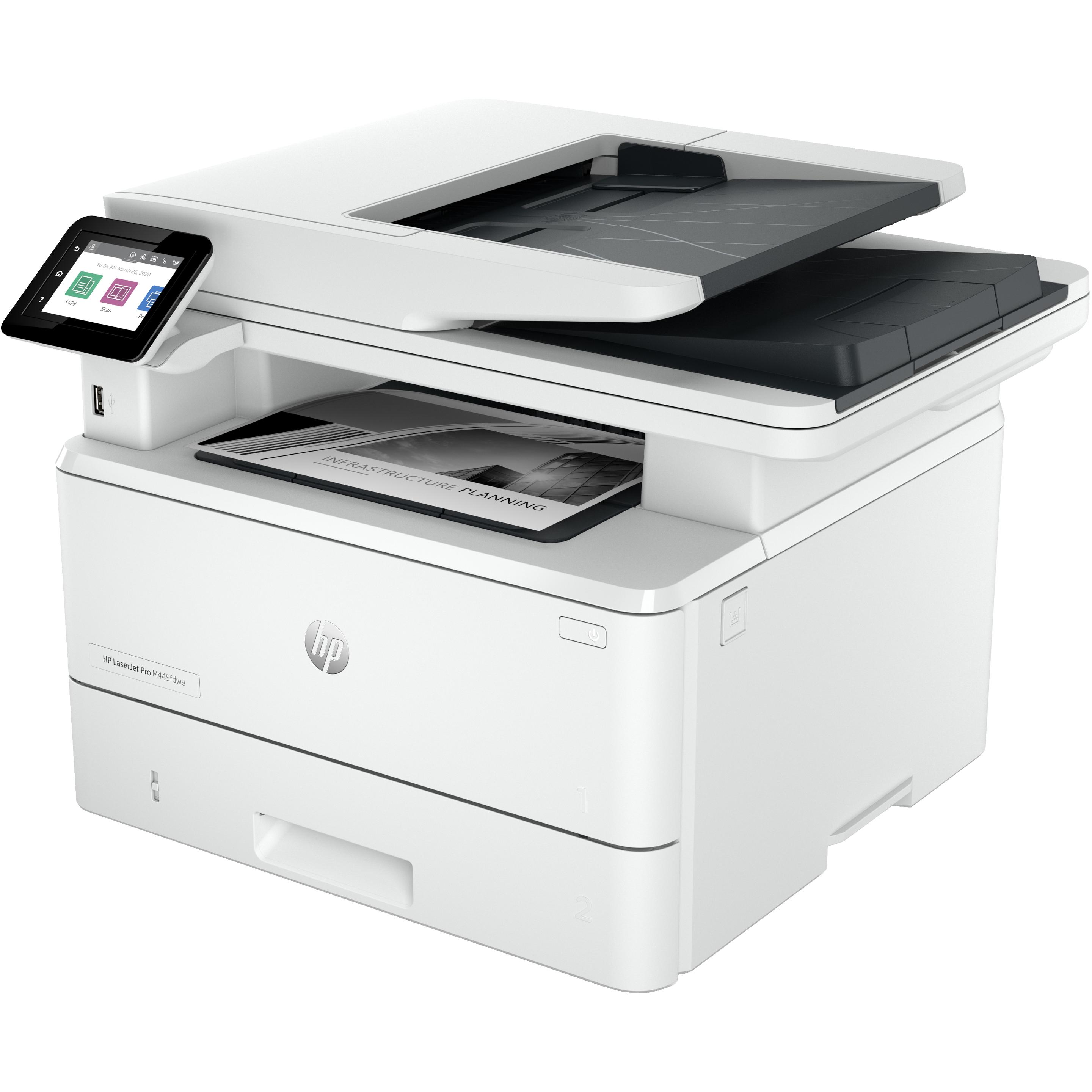 HP 4102fdwe LaserJet Pro (Laser, Schwarz-Weiss), Drucker, Weiss, Schwarz