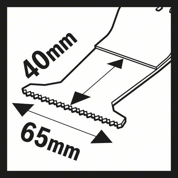Produktbild Bosch Professional Zubehör BIM Tauchsägeblatt AII 65 APB, Wood and Metal, 40 x 65 mm, 10er-Pack